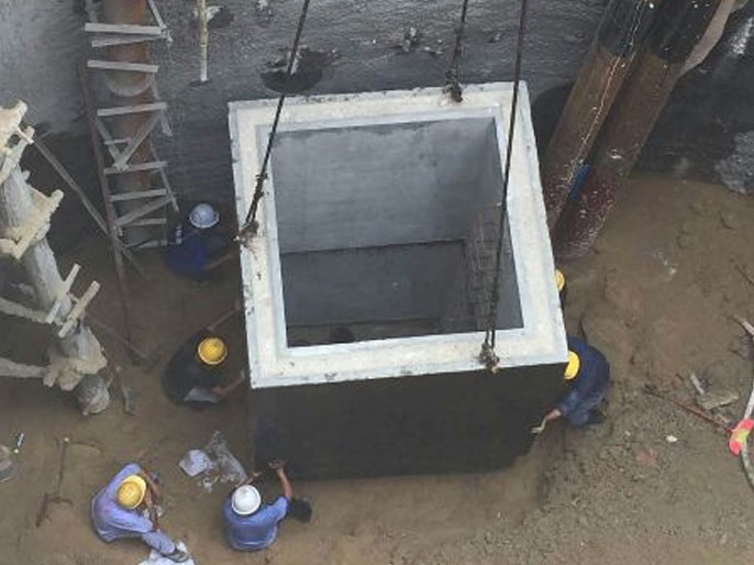 廣州地鐵四號(hào)線(xiàn)堅(jiān)井吊裝